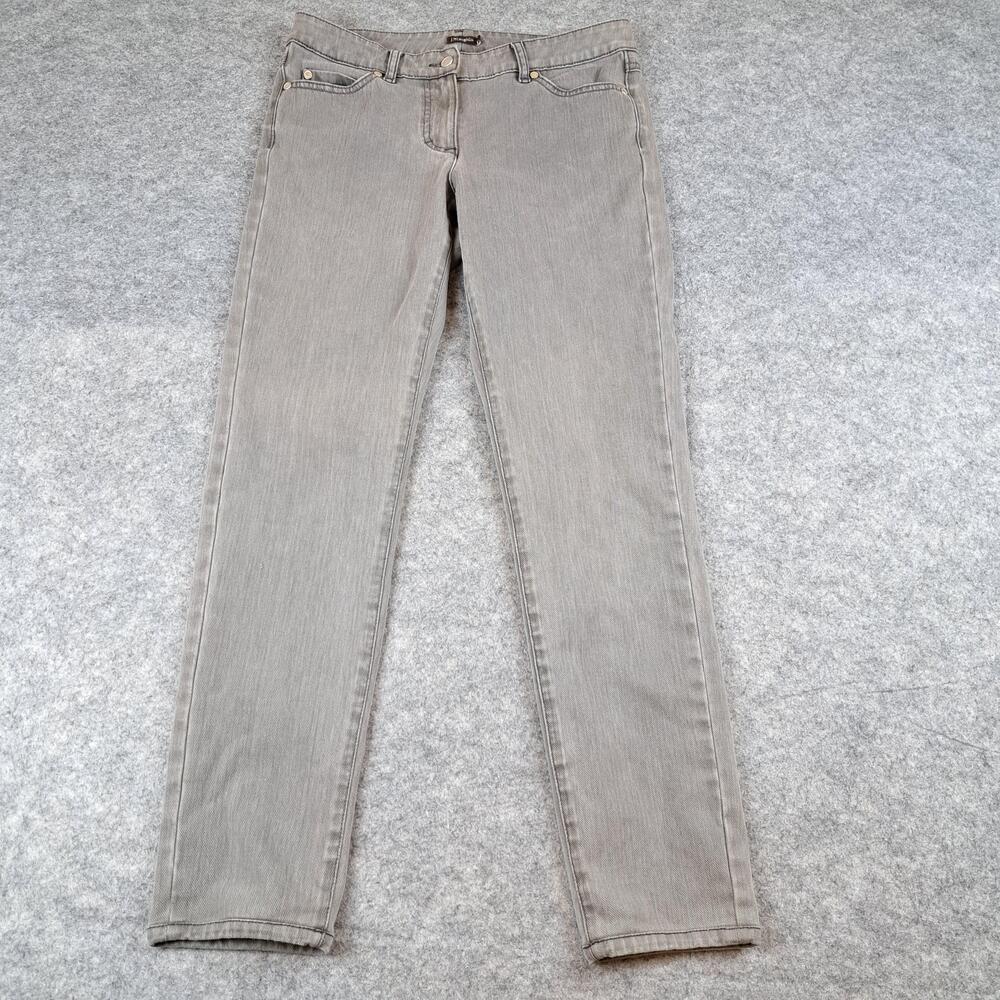 J McLaughlin Jeans Womens 6 Gray Stretch Denim Straight Leg Mid Rise Pants